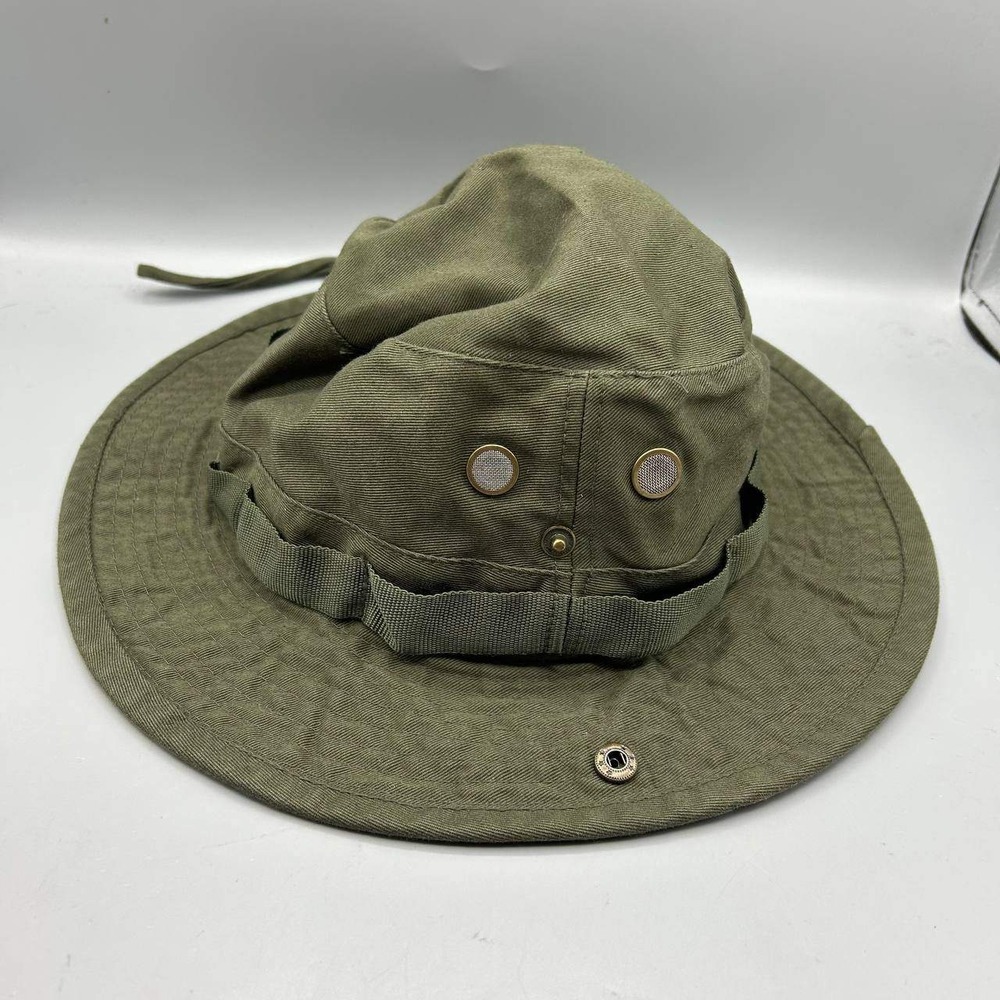 Grassroots California Hat Men S-M Green Bucket Cap Drawstring Cotton New
